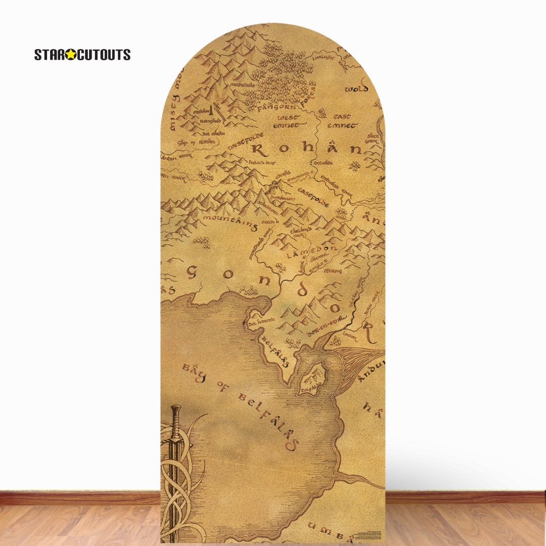 SC4562 Lord of the Rings Map Backdrop Single Cardboard Cut Out Height 185cm