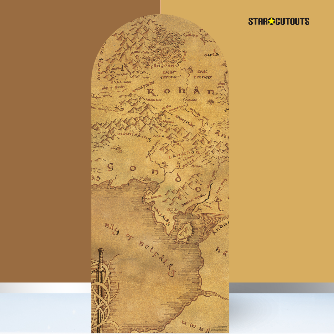 SC4562 Lord of the Rings Map Backdrop Single Cardboard Cut Out Height 185cm