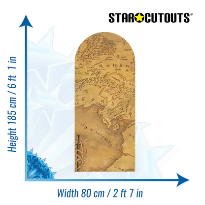 SC4562 Lord of the Rings Map Backdrop Single Cardboard Cut Out Height 185cm