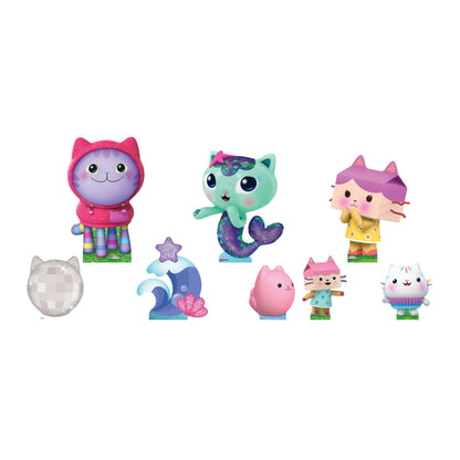 SC4565 DJ Catnip, Baby Box, MerCat Cardboard Cutout  Multi Pack Bundle - Gabbys Dolhouse Height 48cm