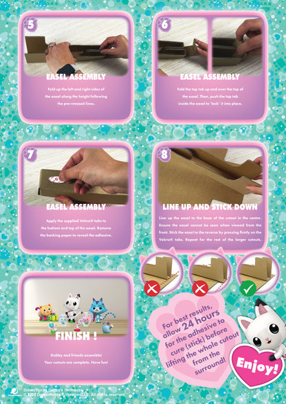 SC4565 DJ Catnip, Baby Box, MerCat Cardboard Cutout  Multi Pack Bundle - Gabbys Dolhouse Height 48cm