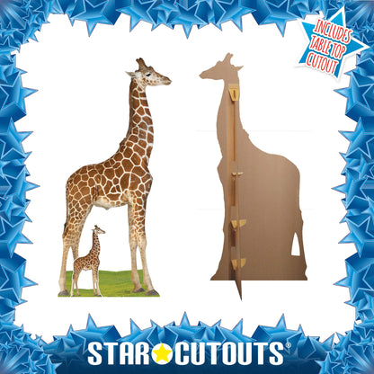 SC4568 Giraffe  Cardboard Cut Out Height 196cm