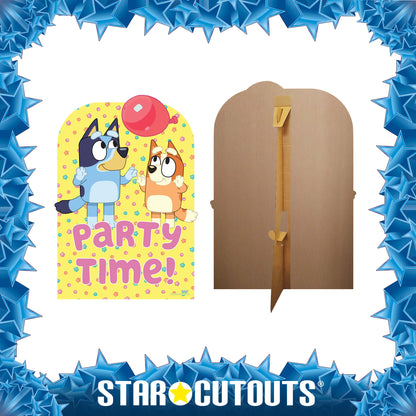 SC4570 Bluey Bingo Balloon Play Party Time  Child Sized Backdrop Cardboard Cut Out Height 135cm