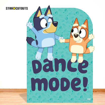 SC4572 Bluey and Bingo Dancing Child Sized Backdrop Cardboard Cut Out Height 134cm