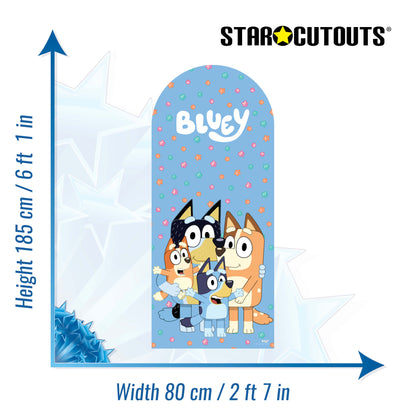 Bluey Sailboard Cardboard Cutout Size