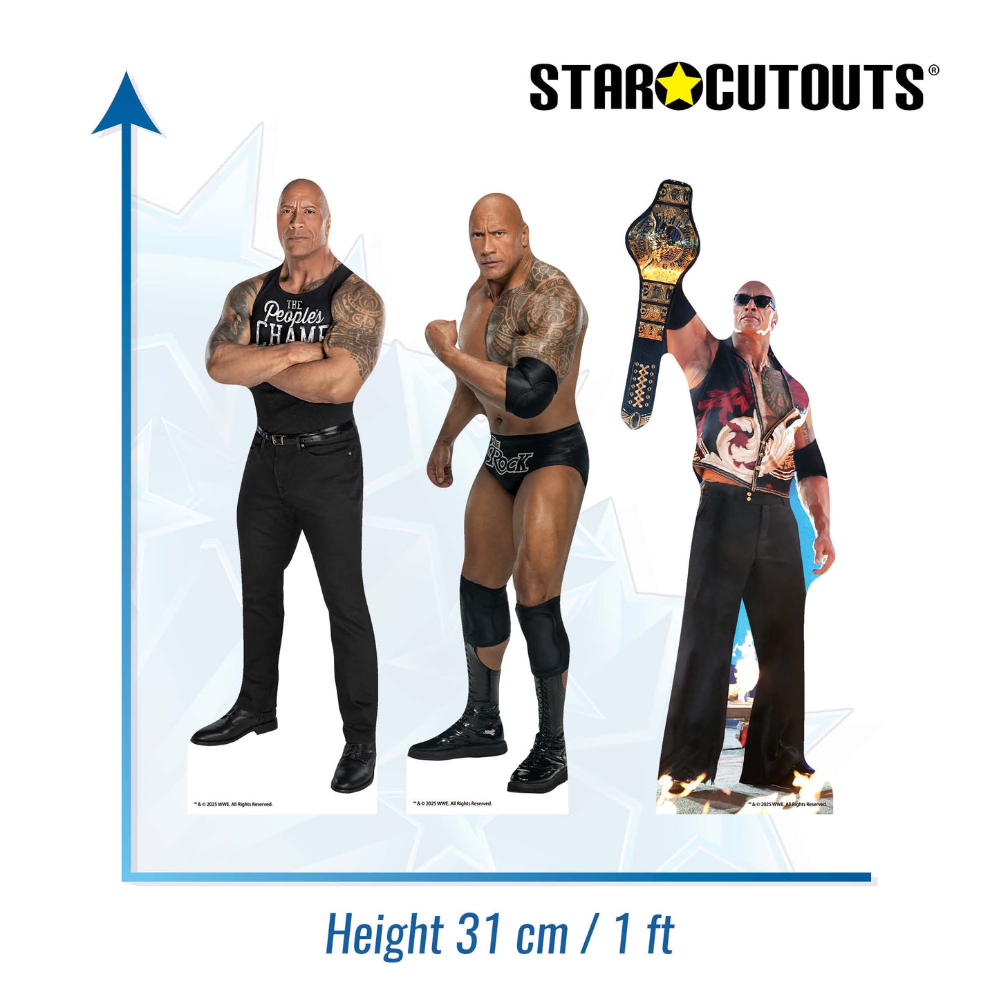 SC4576 The Rock Three Shelf Top  Cardboard Cutouts Height 31cm