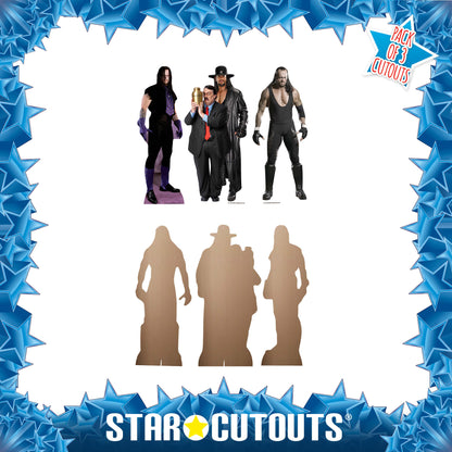 SC4581 WWE The Undertaker Three Shelf Top Cardboard Cut Outs Height 31cm