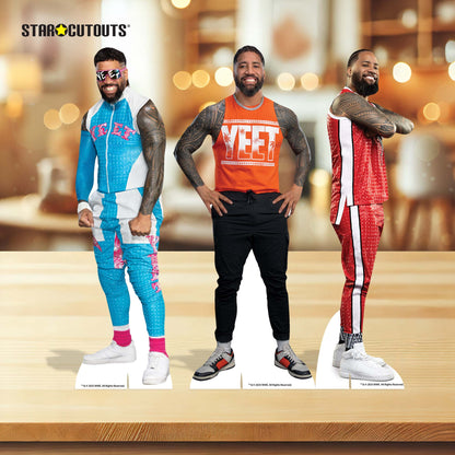 SC4585 WWE Jey and Jimmy Uso Three Shelf Top Cardboard Cut Outs Height 31cm