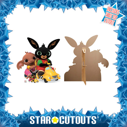 SC4591 Bing  Bunny & Sula In Car Cardboard Cut Out Height 96cm