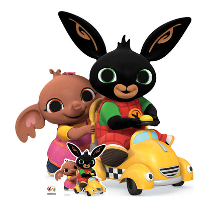 SC4591 Bing  Bunny & Sula In Car Cardboard Cut Out Height 96cm