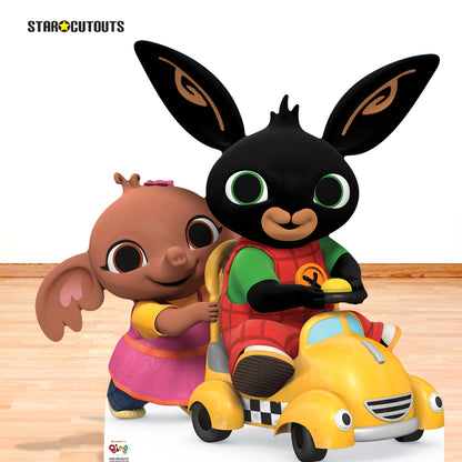SC4591 Bing  Bunny & Sula In Car Cardboard Cut Out Height 96cm