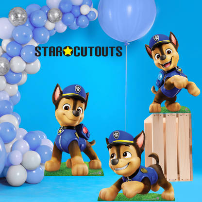 Three Chase Paw Patrol Cardboard Cutout Party Decorations