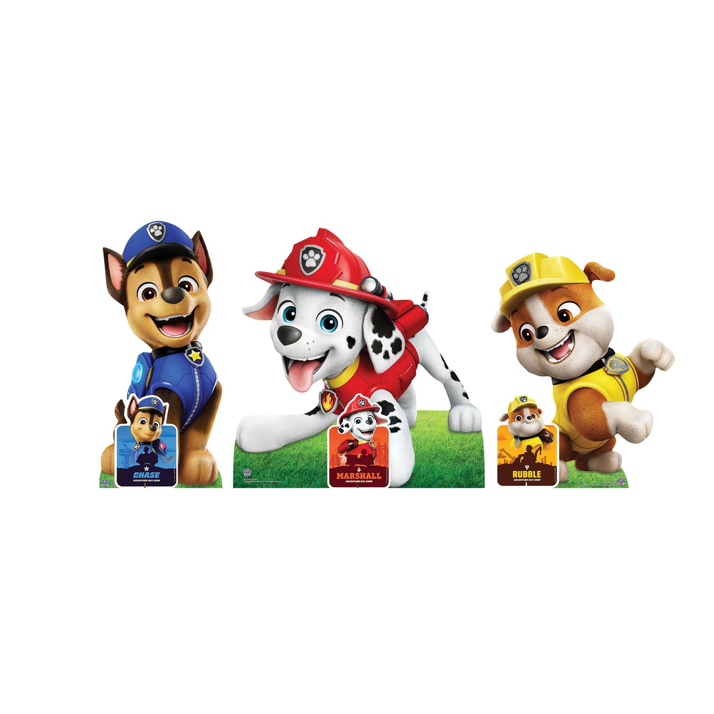 SC4598 Chase, Marshall and Rubble Paw Patrol  Multi-Pack Cardboard Cut Outs Height 66cm