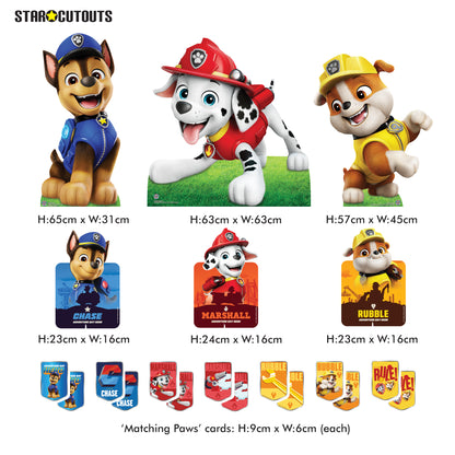 SC4598 Chase, Marshall and Rubble Paw Patrol  Multi-Pack Cardboard Cut Outs Height 66cm