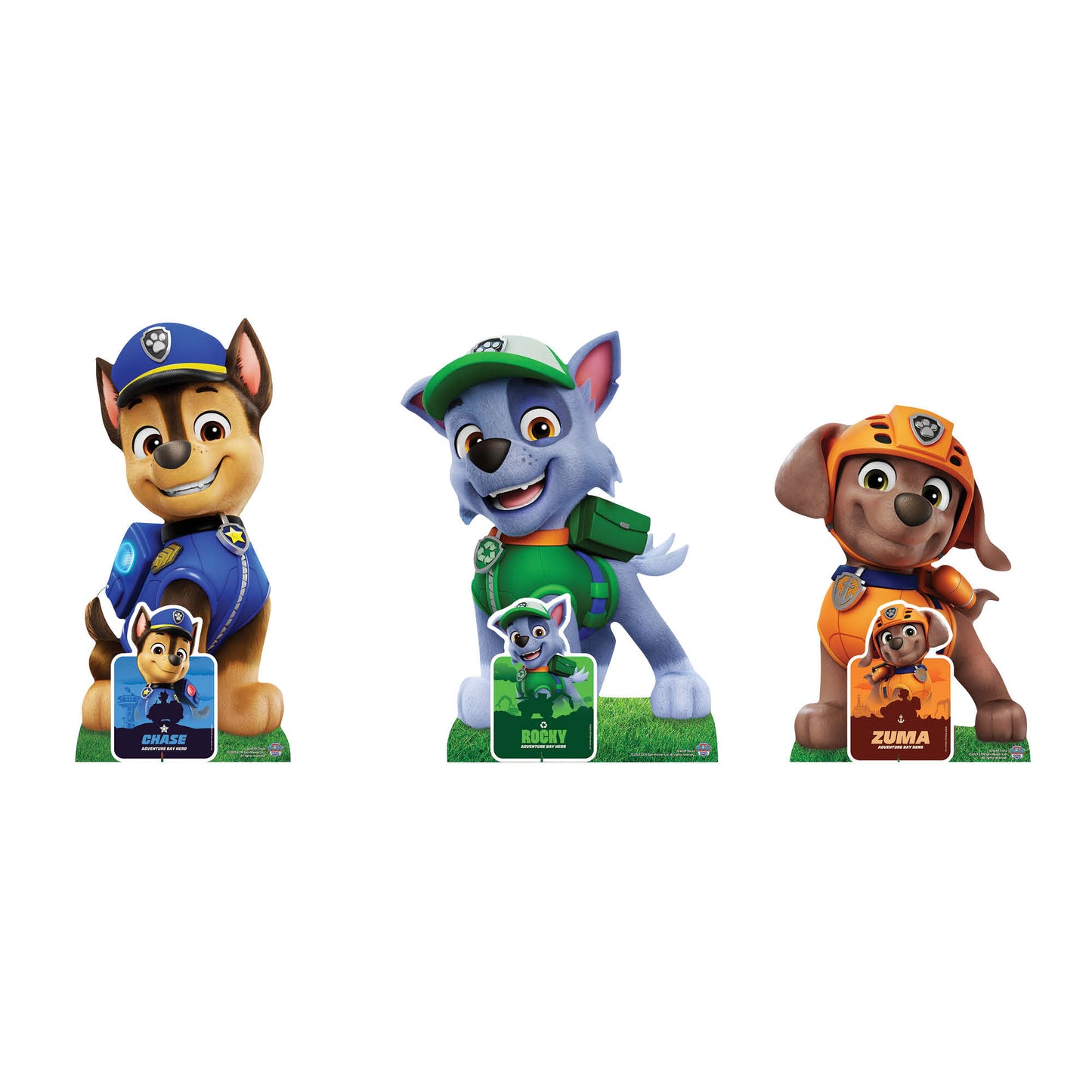 SC4599 Chase, Rocky  and Zuma  Paw Patrol  Multi-Pack Cardboard Cut Outs Height 66cm