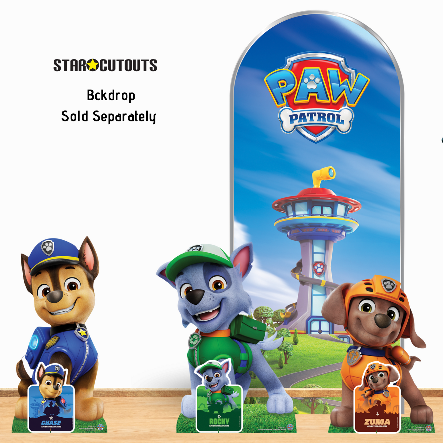 SC4599 Chase, Rocky  and Zuma  Paw Patrol  Multi-Pack Cardboard Cut Outs Height 66cm
