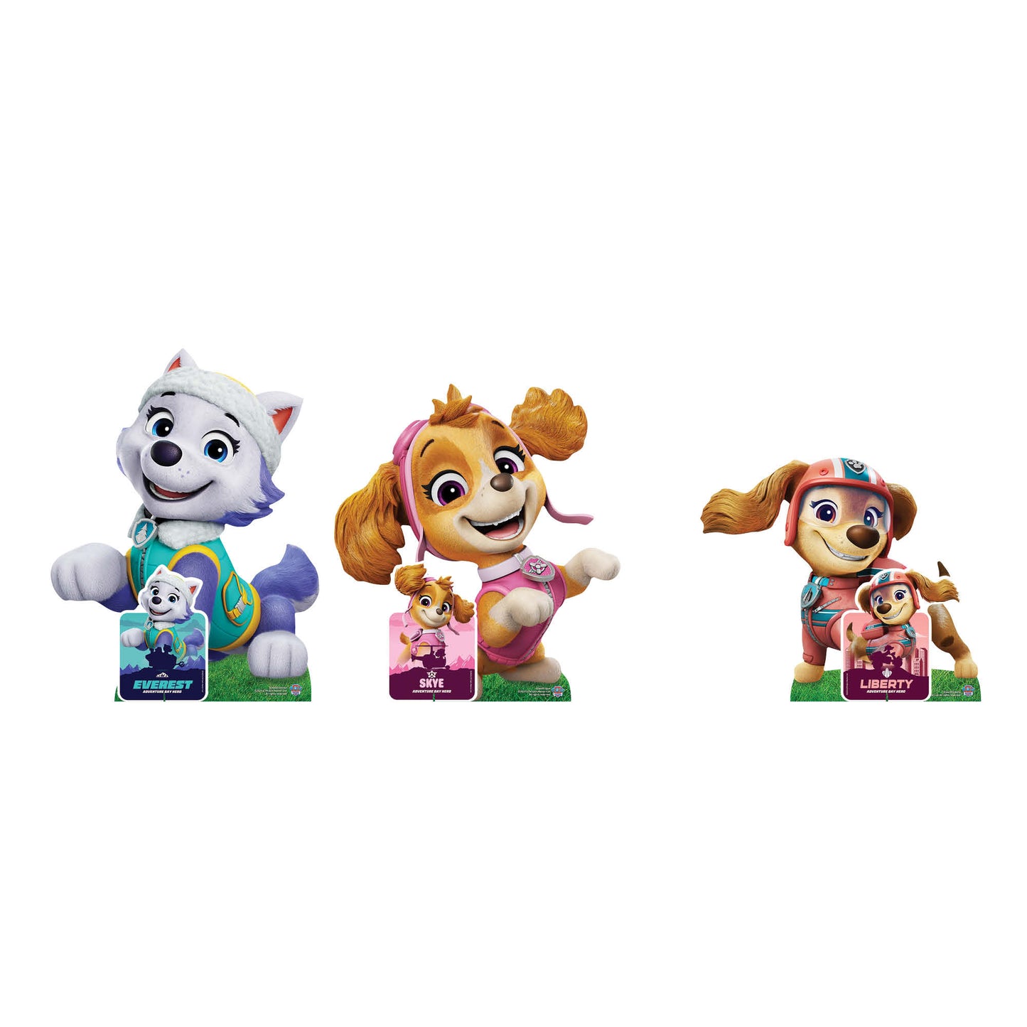 SC4600 Skye, Liberty  and Everest  Paw Patrol  Multi-Pack Cardboard Cut Outs Height 66cm