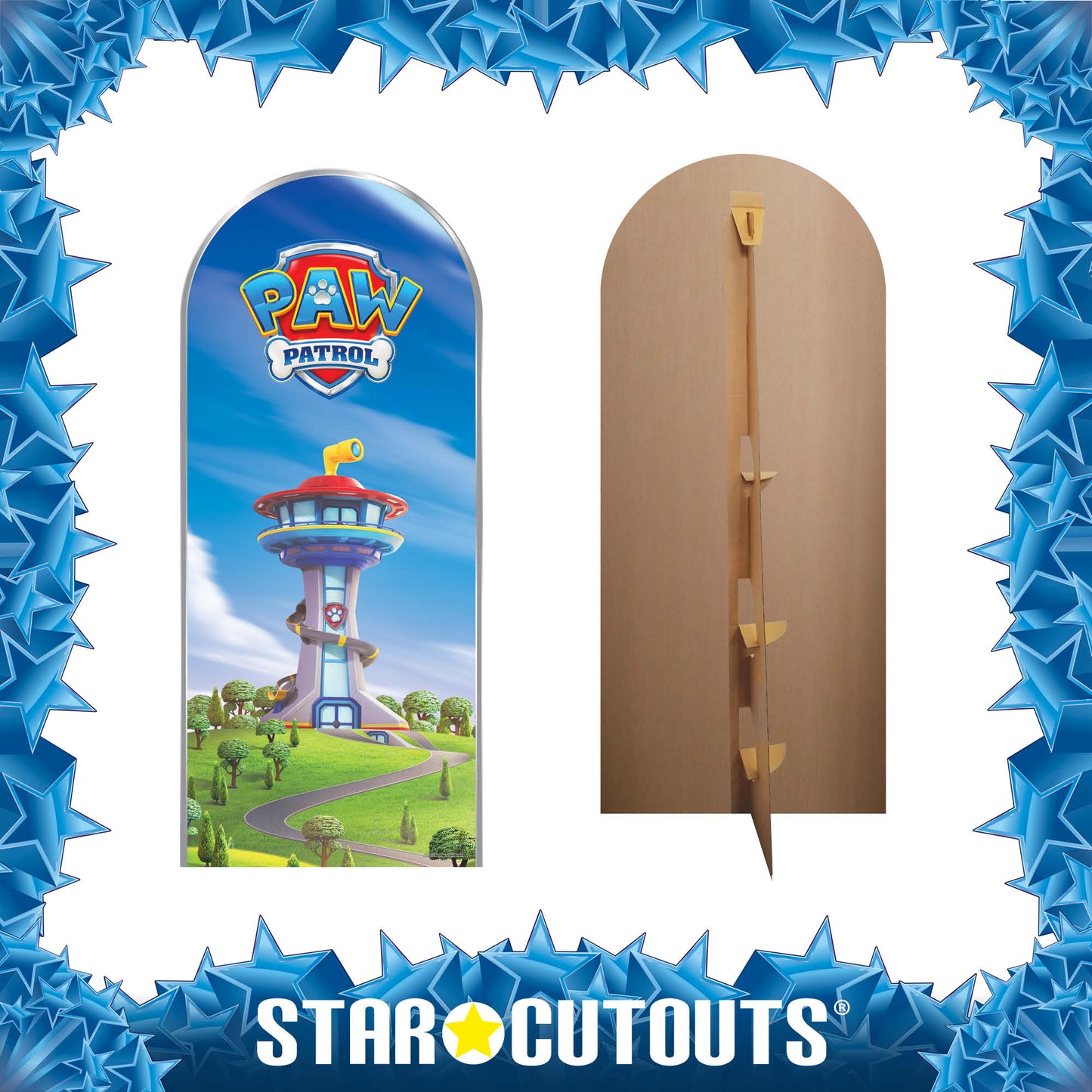 SC4603 Paw Patrol Logo Tower Backdrop Single Cardboard Cut Out Height 185cm