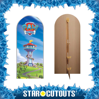 SC4603 Paw Patrol Logo Tower Backdrop Single Cardboard Cut Out Height 185cm