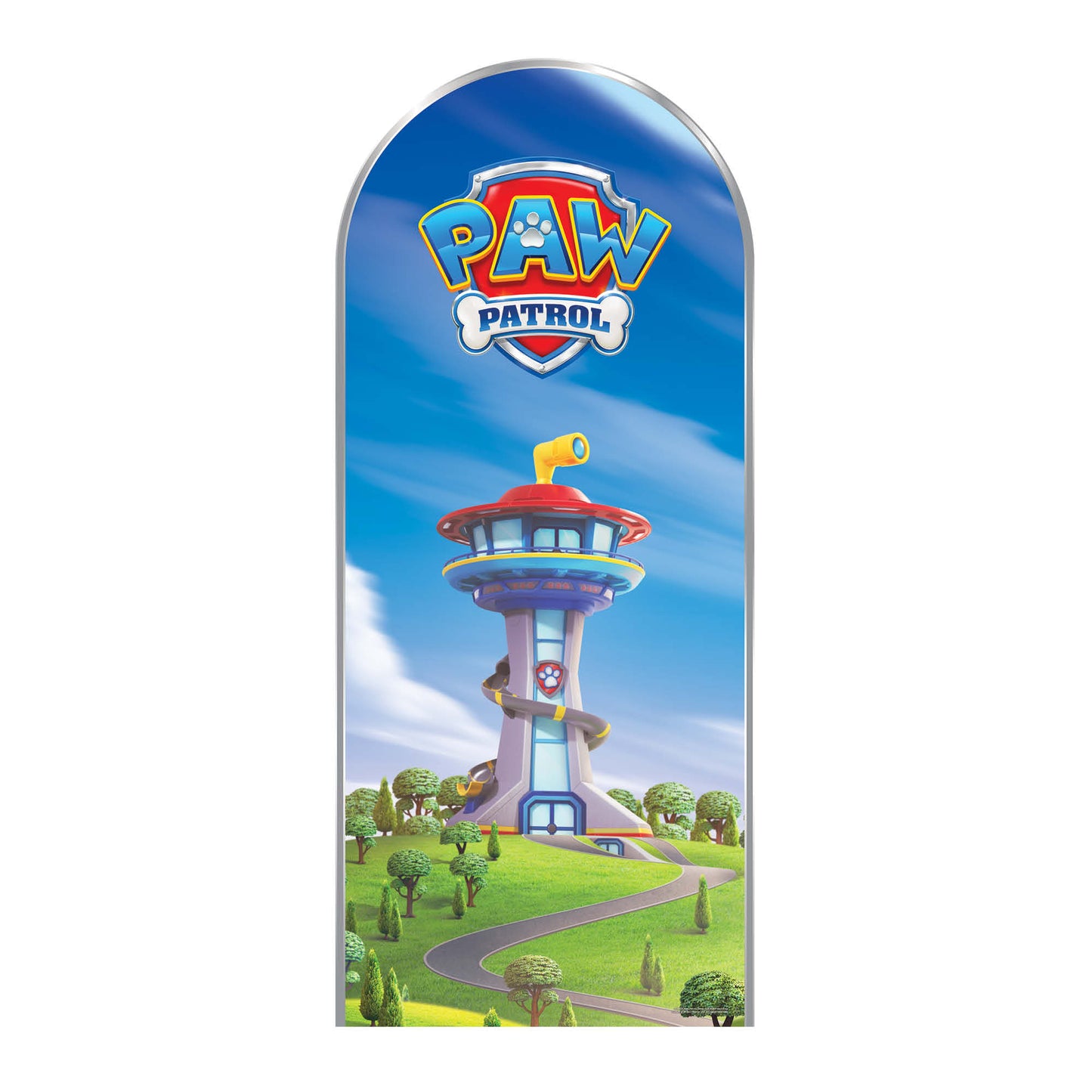 SC4603 Paw Patrol Logo Tower Backdrop Single Cardboard Cut Out Height 185cm