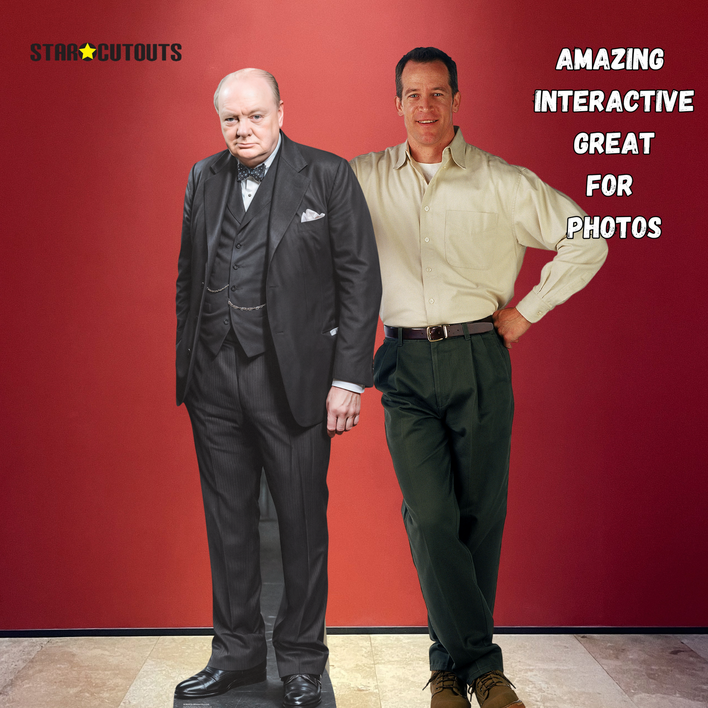 SC4609 Sir Winston Churchill Cardboard Cut Out Height 169cm