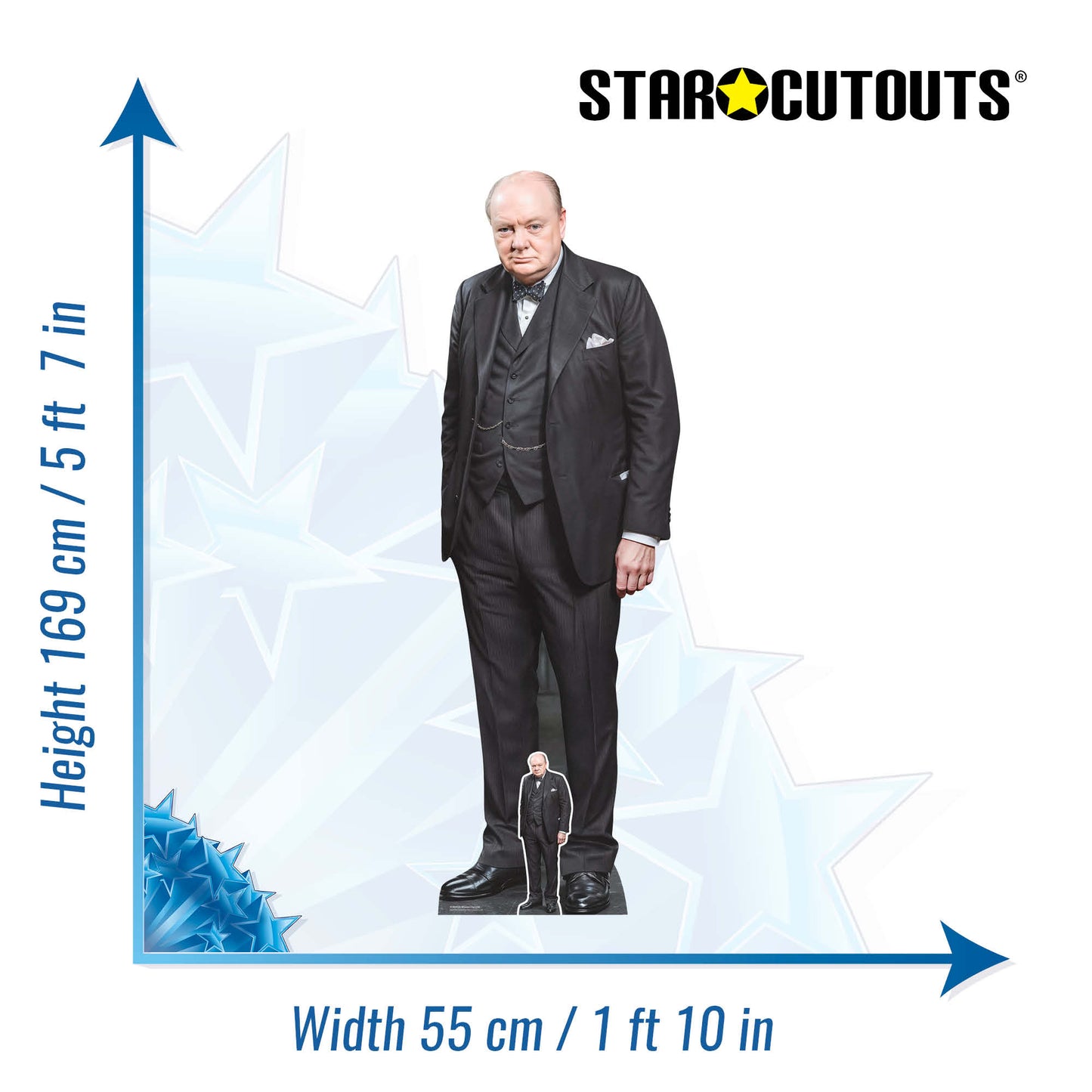 SC4609 Sir Winston Churchill Cardboard Cut Out Height 169cm