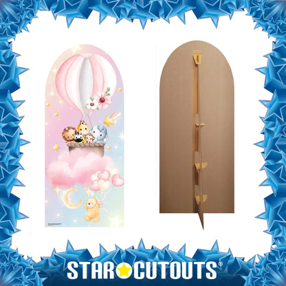 SC4611 Baby Air Balloons Animal Backdrop Cardboard Cut Out Height 185cm