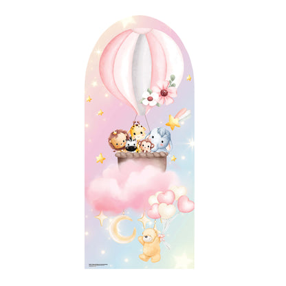 SC4611 Baby Air Balloons Animal Backdrop Cardboard Cut Out Height 185cm