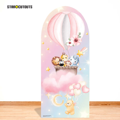 SC4611 Baby Air Balloons Animal Backdrop Cardboard Cut Out Height 185cm