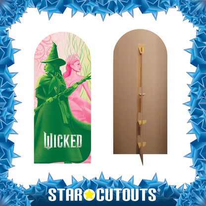 SC4619 Wicked Glinda and Elphaba Logo Backdrop Single  Cardboard Cut Out Height 185cm