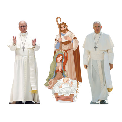 SC4621 Pope Nativity Shelf Top Pack Cardboard Cut Out Height 30cm
