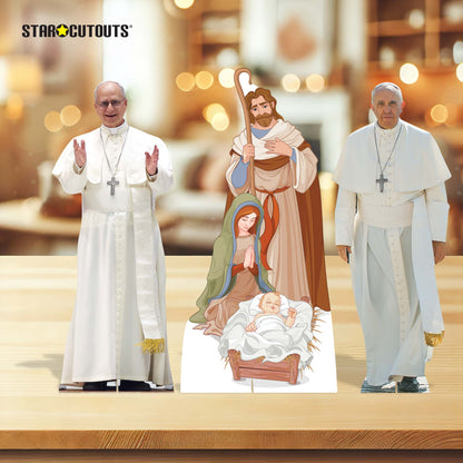 SC4621 Pope Nativity Shelf Top Pack Cardboard Cut Out Height 30cm