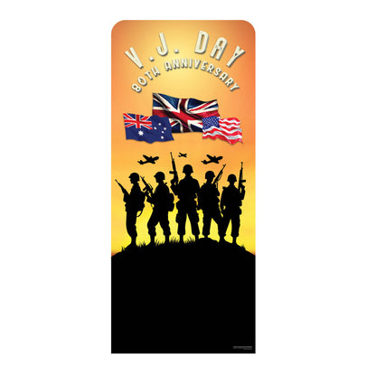 SC4630 VJ Day 80th Anniversary Soldier Silhouettes Backdrop Single