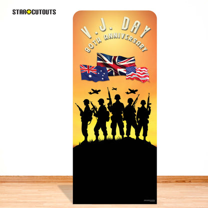 SC4630 VJ Day 80th Anniversary Soldier Silhouettes Backdrop Single