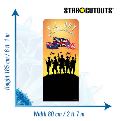 SC4630 VJ Day 80th Anniversary Soldier Silhouettes Backdrop Single