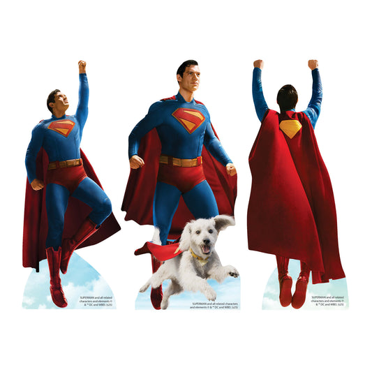 SC4636 Superman Look Up Movie Shelf Top Pack Cardboard Cutouts Height 30cm