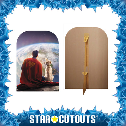 SC4637 Superman 2025 Movie Superman and Krypto Backdrop  Cardboard Cut Out Height 131cm