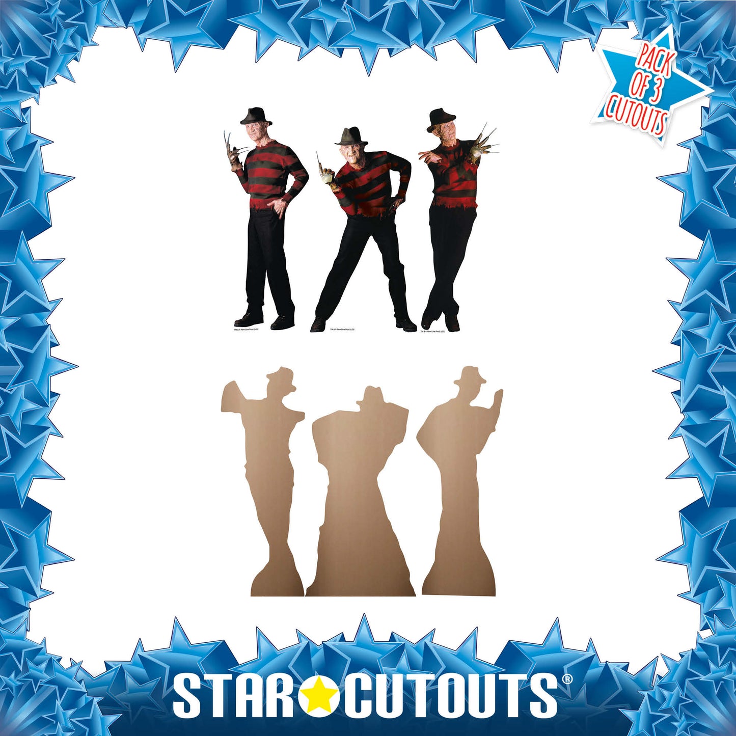 SC4638  Freddy Kreuger A Nightmare On Elm Street Shelf Top Pack Cardboard Cutouts Height 31cm