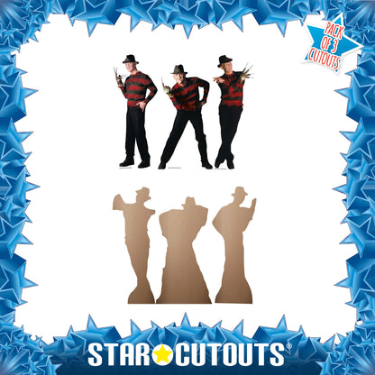 SC4638  Freddy Kreuger A Nightmare On Elm Street Shelf Top Pack Cardboard Cutouts Height 31cm