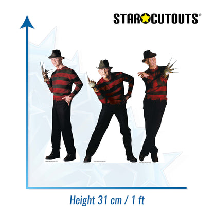 SC4638  Freddy Kreuger A Nightmare On Elm Street Shelf Top Pack Cardboard Cutouts Height 31cm