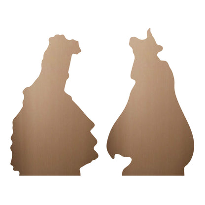 SC4642  Wicked Glinda and Elphaba Shelf Top Pack Two Cardboard Cut Outs Height 31cm