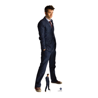 SC4646 Dr Who The Tenth Doctor in Blue Suit Cardboard Cut Out Height 186cm