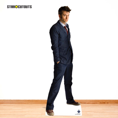SC4646 Dr Who The Tenth Doctor in Blue Suit Cardboard Cut Out Height 186cm