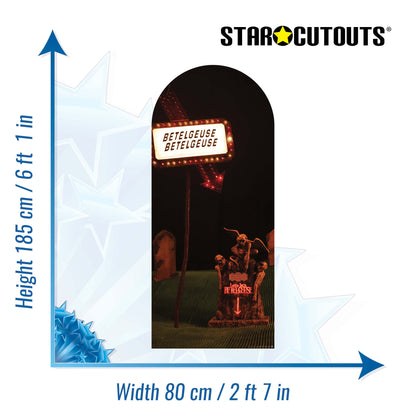 SC4650 Beetlejuice Here Is Backdrop Single Cardboard Cut Out Height 185cm