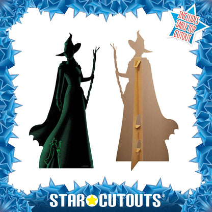 SC4653 Wicked Elphaba Witch Green & Black Silhouette Cardboard Cut Out Height 163cm