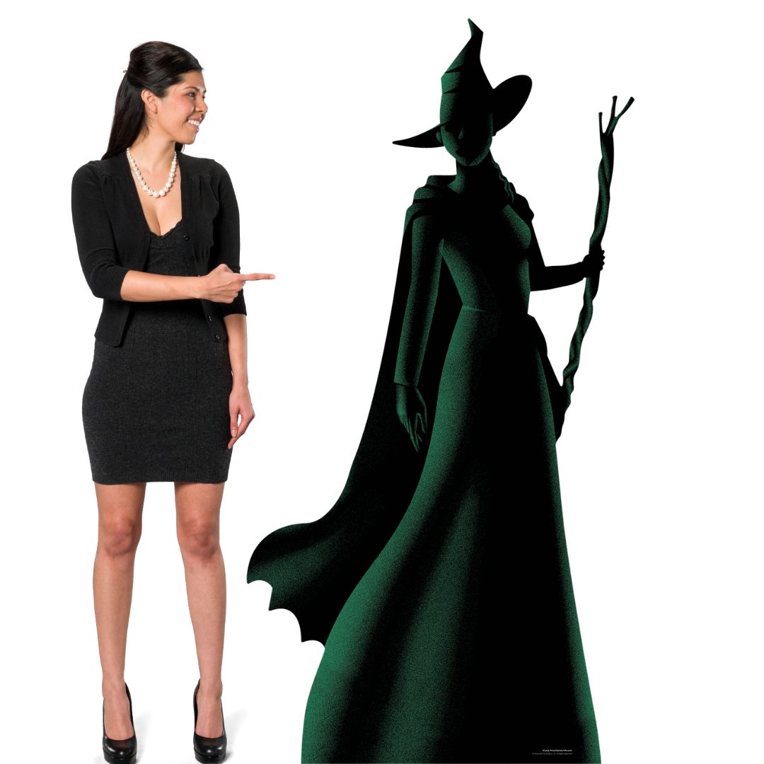 SC4653 Wicked Elphaba Witch Green & Black Silhouette Cardboard Cut Out Height 163cm
