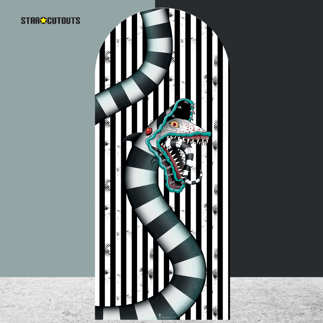 SC4660 Beetlejuice 1988  Sandworm White Backdrop  Cardboard Cut Out Height 185cm
