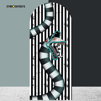 SC4660 Beetlejuice 1988  Sandworm White Backdrop  Cardboard Cut Out Height 185cm