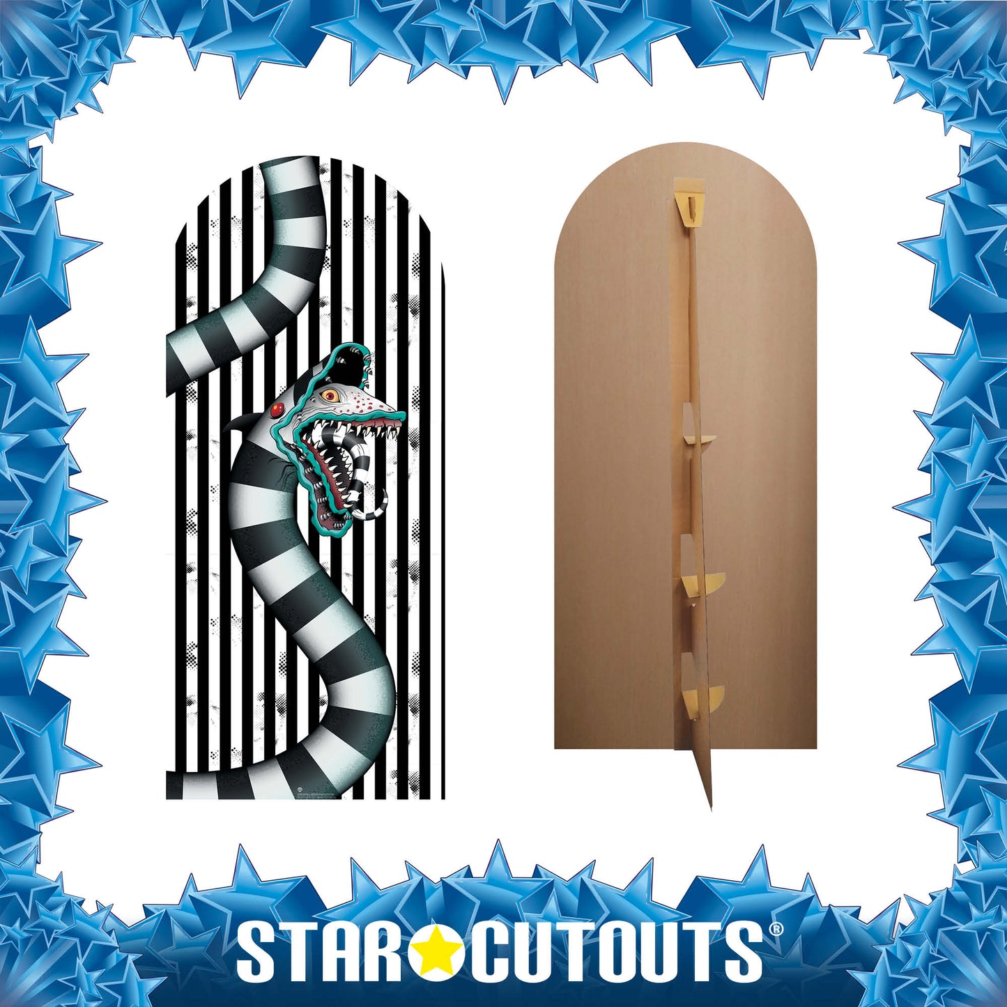 SC4660 Beetlejuice 1988  Sandworm White Backdrop  Cardboard Cut Out Height 185cm