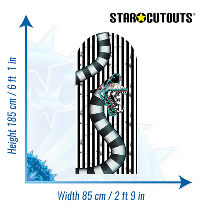 SC4660 Beetlejuice 1988  Sandworm White Backdrop  Cardboard Cut Out Height 185cm